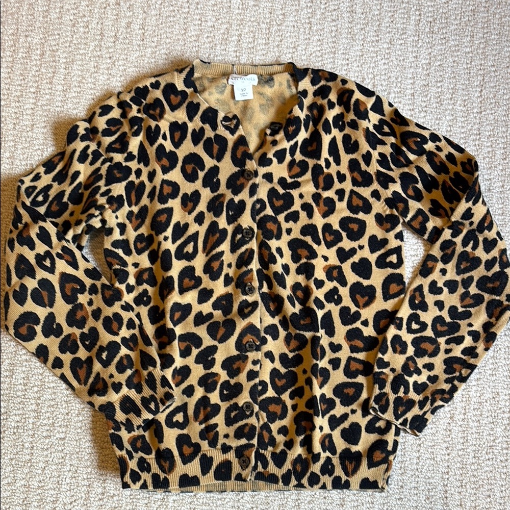 COPY - Crewcuts Animal Print Cardigan in Black and Tan